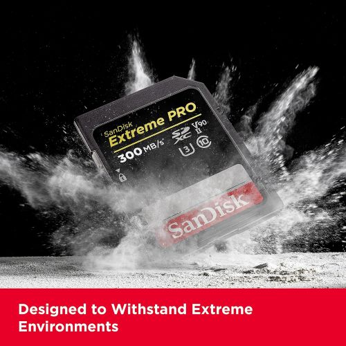 샌디스크 SanDisk 128GB Extreme PRO SDXC UHS-II Memory Card - C10, U3, V90, 8K, 4K, Full HD Video, SD Card - SDSDXDK-128G-GN4IN