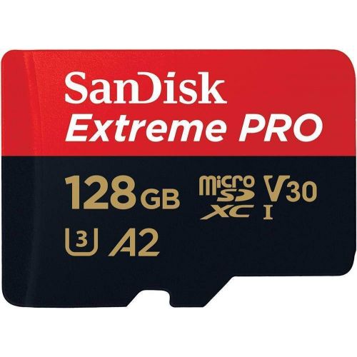 샌디스크 SanDisk 128GB Micro SDXC Extreme Pro Memory Card (Two Pack) Bundle Works with GoPro Hero 7 Black, Silver, Hero7 White UHS-1 U3 A2 with (1) Everything But Stromboli (TM) Micro Card