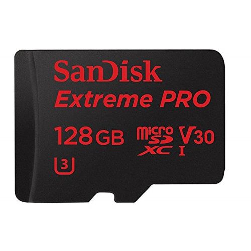 샌디스크 SanDisk 128GB Sandisk Extreme Pro 4K Memory Card for Gopro Hero 6, Fusion, Hero 5, Karma Drone, Hero 4, Session, Black Silver White - UHS-1 V30 128G Micro SDXC with Everything But Strombol