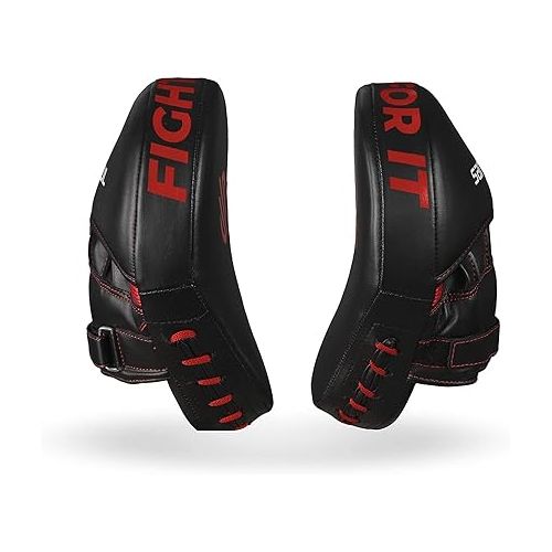  Sanabul Essential Curved Punching Mitts for Boxing and MMA | Ultimate Boxing Mitts & Pads Training Gear for Athletes | High-Performance Focus Mitts Muay Thai Pads for Sparring & Training Boxing Pads