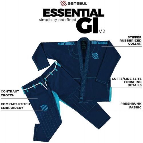  Sanabul Essentials V.2 Ultra Light Preshrunk BJJ Jiu Jitsu Gi (See Special Sizing Guide)