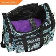 Sandover World Traveler Paisley 16 Shoulder Duffle Bag - Black Rolling Duffel NEW | Model LGGG - 1177 |