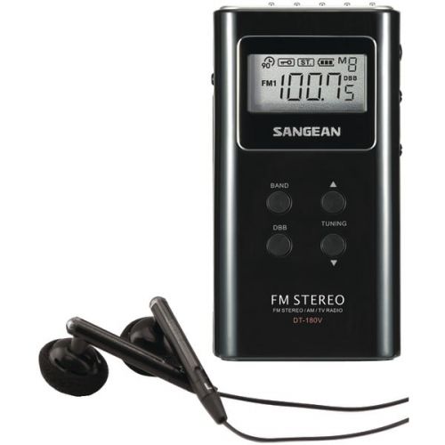  Sangean DT180BLK Pocket AMFM Digital Radio