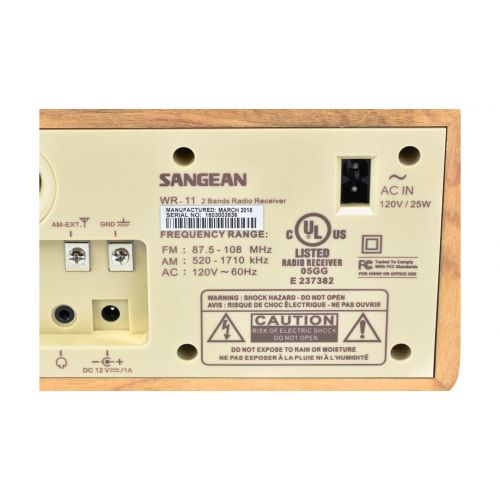  Sangean AM/FM Analog Tuning w/ LED Indicator Radio WR-11