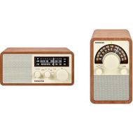 Sangean WR-16 AM/FM/Bluetooth/USB Phone Charging Wooden Cabinet Radio and Sangean WR-15WL AM/FM Table Top Wooden Radio, Walnut