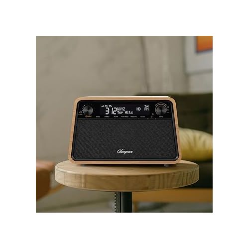  Sangean HDR-19 HD Radio/AM/FM-RDS/Bluetooth/AUX Premium Wooden Cabinet Radio