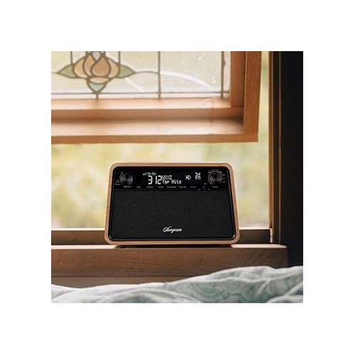  Sangean HDR-19 HD Radio/AM/FM-RDS/Bluetooth/AUX Premium Wooden Cabinet Radio