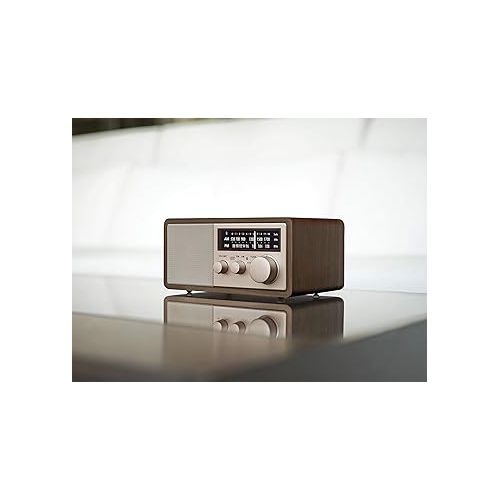  Sangean WR-16SE AM/FM/Bluetooth/Aux-in/USB Phone Charging 45th Anniversary Special Edition Wooden Cabinet Radio (Dark Walnut with Rose Gold)