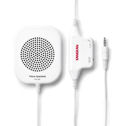  [아마존베스트]Sangean PS-300 Pillow Speaker with In-line Volume Control and Amplifier (White)