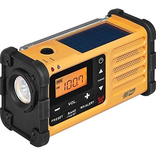  [아마존베스트]Sangean MMR-88 AM/FM/Weather+Alert Emergency Radio. Solar/Hand Crank/USB/Flashlight, Siren, Smartphone Charger