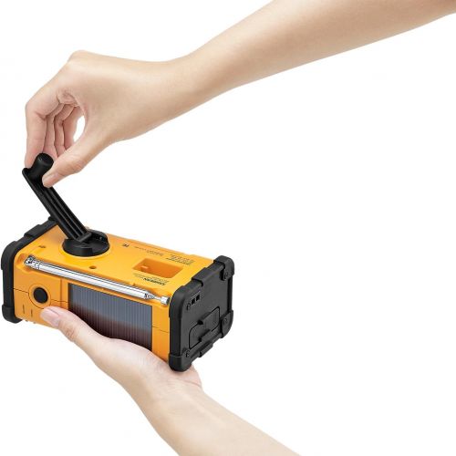  [아마존베스트]Sangean MMR-88 AM/FM/Weather+Alert Emergency Radio. Solar/Hand Crank/USB/Flashlight, Siren, Smartphone Charger