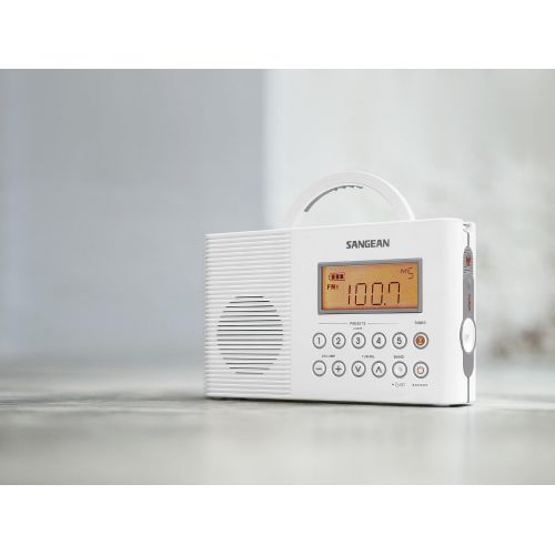  [아마존베스트]Sangean H201 Portable AM/FM/Weather Alert Digital Tuning Waterproof Shower Radio