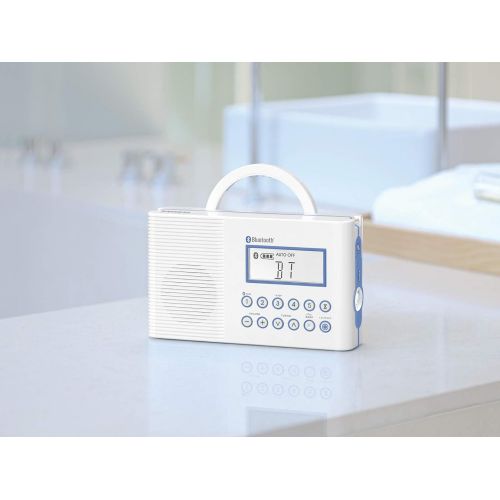  Sangean H202 Portable AM/FM/Weather Alert/ Bluetooth Digital Tuning Waterproof Shower Radio: Home Audio & Theater