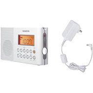 [아마존베스트]Sangean H201 Portable AM/FM/Weather Alert Digital Tuning Waterproof Shower Radio & ADP-H202 Switching Power AC Adapter for Models H201, H202, H205 and H200: Home Audio & Theater