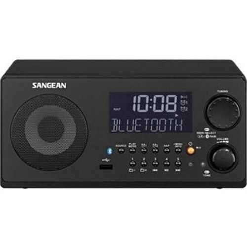  Sangean WR-22WL AMFM-RDSBluetoothUSB Table-Top Digital Tuning Receiver (Dark Walnut)