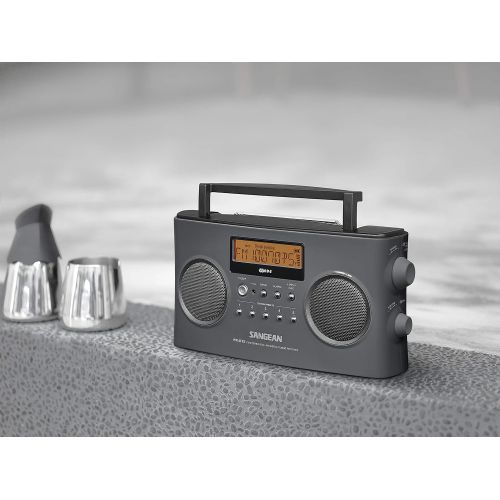  Sangean PR-D15 FM-StereoAM Rechargeable Portable Radio with Handle (Gray)