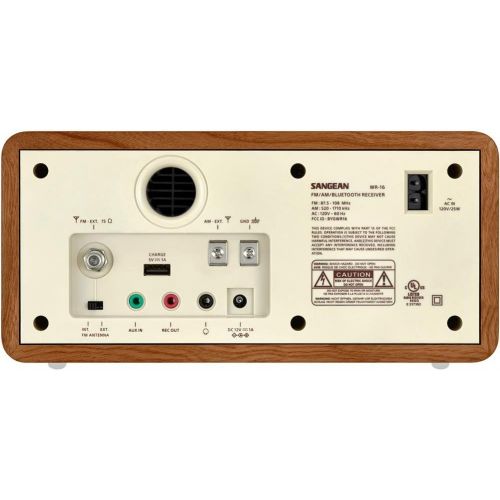  Sangean WR-16 AMFM Bluetooth Wooden Cabinet Radio - Walnut