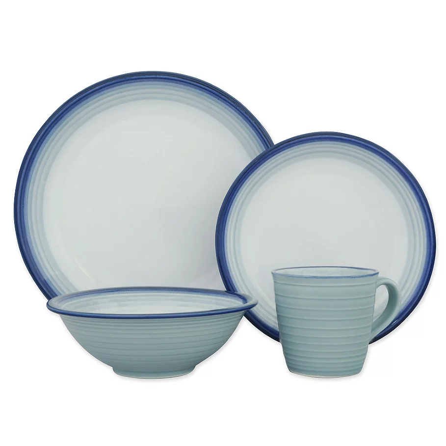 Sango Avalon 16-Piece Dinnerware Set in Aqua