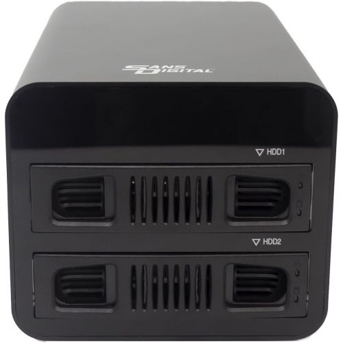  Sans Digital MobileRAID MR2UT6G 2-Bay RAID HDD Enclosure USB 3.1 GEN2/TYPE-C to SATA/RAID 0/1/JBOD