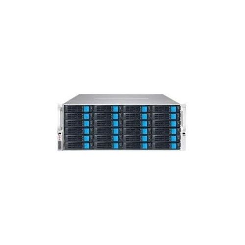  Sans Digital EliteNAS 1U 4 Bay Intel Xeon NAS + iSCSI with Redundant Power Rackmount Server EN104L+BXR (Black)