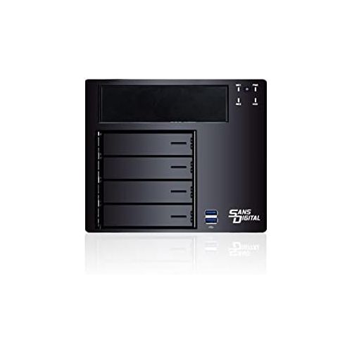  Sans Digital Mini-ITX 4Bay NAS Enclosure Hot Swap 4 Bay With 5.25 Drive Bay Opening