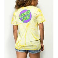 SANTA CRUZ SKATE Santa Cruz Other Dot Yellow Spider Dye T-Shirt