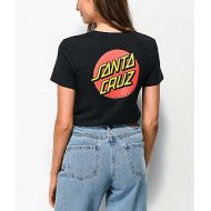 SANTA CRUZ SKATE Santa Cruz Classic Dot Black T-Shirt
