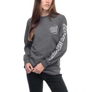 SANTA CRUZ SKATE Santa Cruz Sketchy Dot Heather Grey Long Sleeve T-Shirt