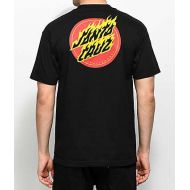 SANTA CRUZ SKATE Santa Cruz Flaming Dot Black T-Shirt