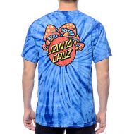 SANTA CRUZ SKATE Santa Cruz Shroom Dot Blue Tie Dye T-Shirt