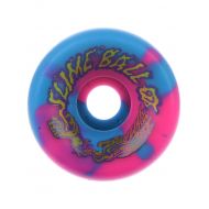 Santa Cruz Skate Slime Balls Vomit Skateboard Wheels 60mm/97a Blue Neon Pink (Set of 4)