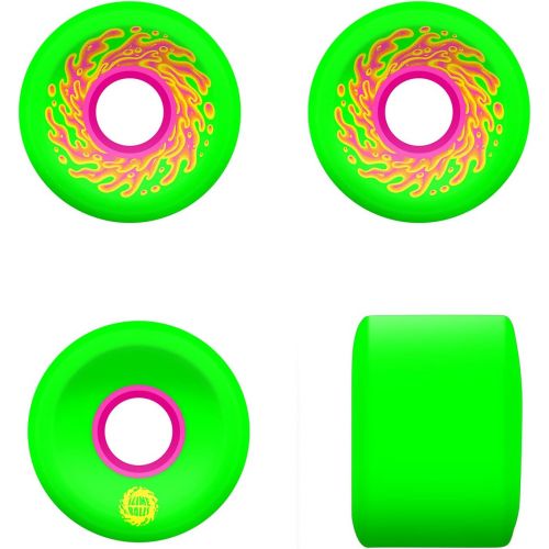 산타크루즈 Santa Cruz Skateboards Santa Cruz Slime Balls Skateboard Wheels 54.5mm Mini OG 78A Green with ABEC 7 Bearings