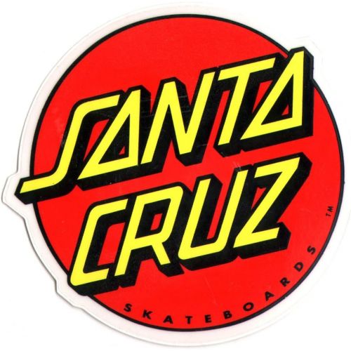 산타크루즈 Santa Cruz Classic Logo Skateboard Sticker - large skate board skating skateboarding