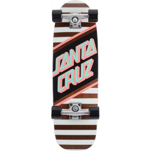 산타크루즈 Santa Cruz Street Cruzer Complete Skateboard, 29.05 x 8.79, Black/Pink