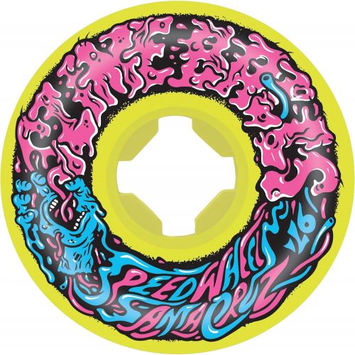 산타크루즈 Santa Cruz Skateboards Slime Balls Vomit Mini II Yellow/Pink/Blue Skateboard Wheels - 54mm 97a (Set of 4)