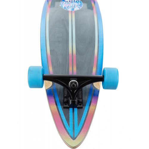 산타크루즈 Santa Cruz Skateboards Santa Cruz Iridescent Dot Pre-Built Longboard Complete - 9.25