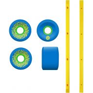 Santa Cruz Skateboards Slime Balls Skateboard Wheels 66mm OG Slime 78A Blue with Yellow Rails