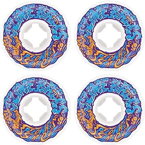 산타크루즈 Santa Cruz Skateboards Vomit Mini II White/Blue/Orange Skateboard Wheels - 56mm 97a (Set of 4)