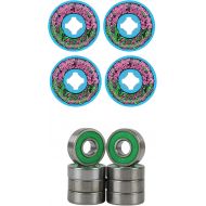 Santa Cruz Skateboards Slime Balls Skateboard Wheels 53mm Vomit Mini 97A Blue with ABEC 7 Bearings(Vomit Mini II 97A)