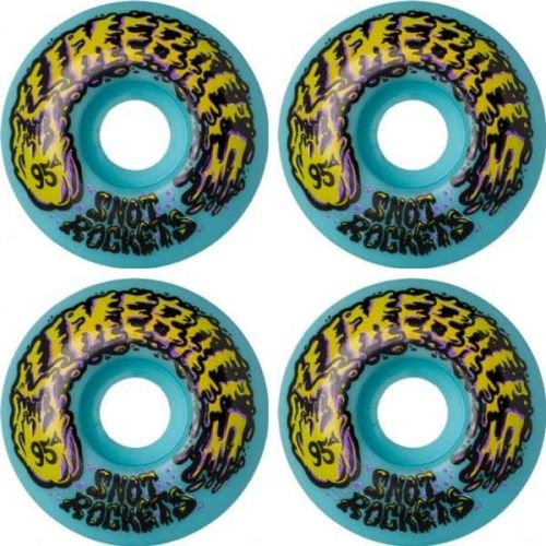 산타크루즈 Santa Cruz Skateboards Slime Balls Snot Rockets Pastel Blue Skateboard Wheels - 53mm 95a (Set of 4)