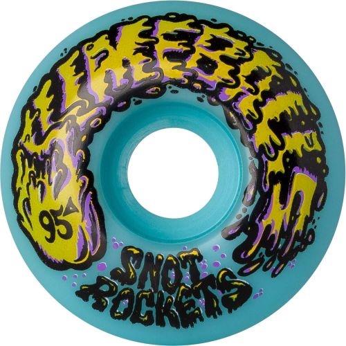 산타크루즈 Santa Cruz Skateboards Slime Balls Snot Rockets Pastel Blue Skateboard Wheels - 53mm 95a (Set of 4)