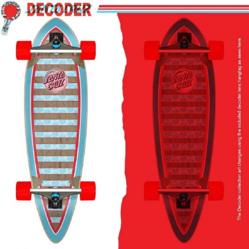 산타크루즈 Santa Cruz Skateboards Decoder Wave Pintail Longboard Cruzer, 9.2 x 33