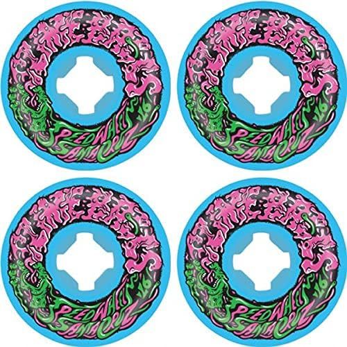 산타크루즈 Santa Cruz Skateboards Slime Balls Vomit Mini II Blue/Pink/Green Skateboard Wheels - 53mm 97a (Set of 4)