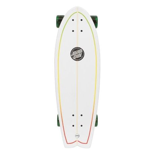 산타크루즈 Santa Cruz Skate Land Shark Rasta Sk8 Complete Skate Boards, 8.8 x 27.7-Inch