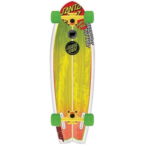 산타크루즈 Santa Cruz Skate Land Shark Rasta Sk8 Complete Skate Boards, 8.8 x 27.7-Inch