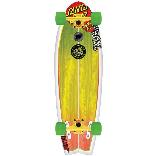 산타크루즈 Santa Cruz Skate Land Shark Rasta Sk8 Complete Skate Boards, 8.8 x 27.7-Inch