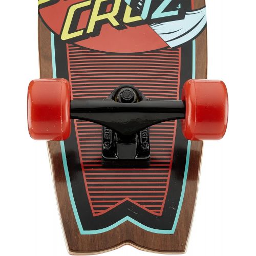 산타크루즈 Santa Cruz Classic Wave Splice Dot Shark Cruiser Skateboard, 27 x 8.8