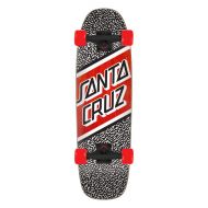 Santa Cruz Amoeba Street Cruzer Complete Skateboard, Black/White/Red, 29.4x8.4