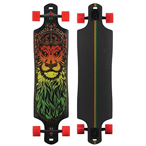 산타크루즈 [아마존베스트]Santa Cruz Lion God Rasta Drop Thru Cruzer Freeride Longboard Deck Complete 40