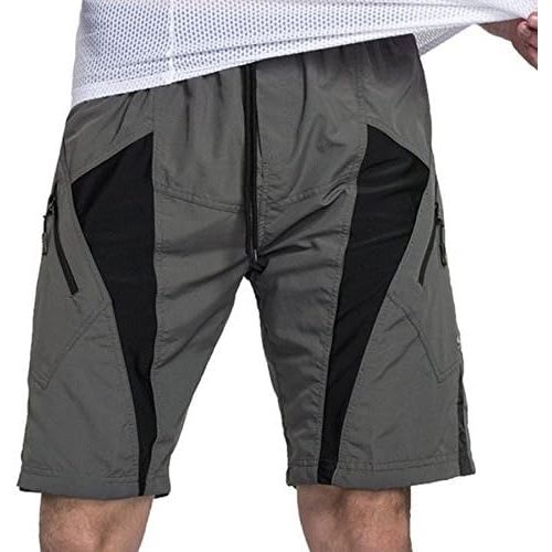  Santic Mens Mountain Bike Shorts Bicycle Cycling MTB Shorts Loose-Fit Padded